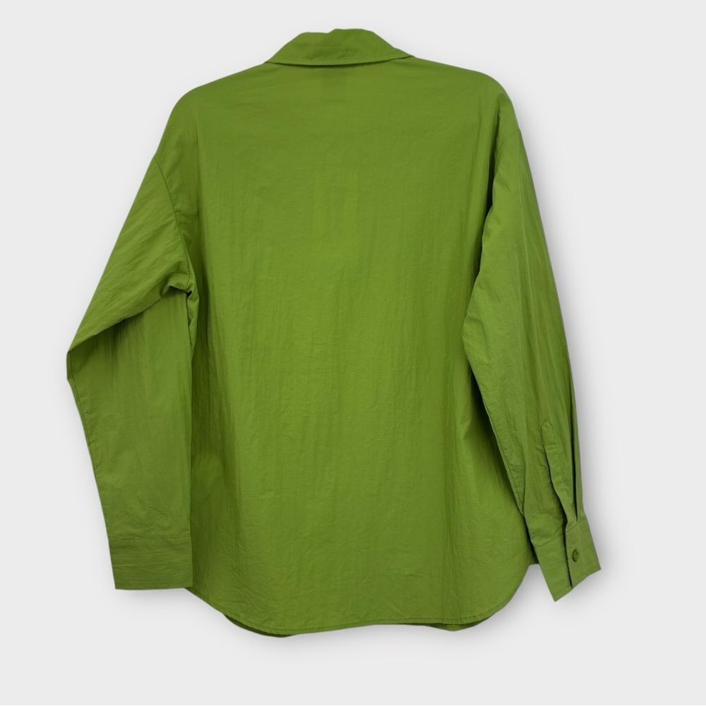 P.E Nation Interval Oversized Button Down Blouse in Peridot Green Size XS NWT - Picture 5 of 9